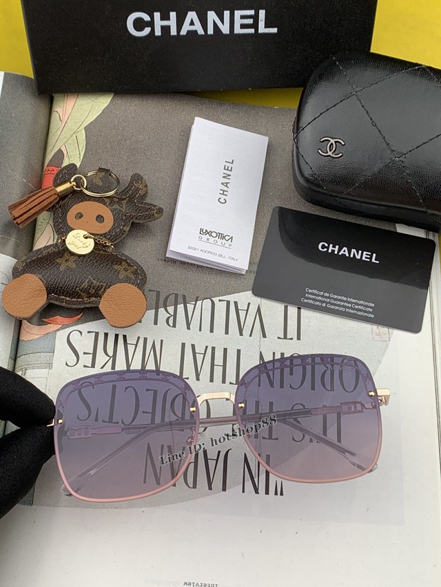 CHANEL專門店新款香奈兒尼龍偏光太眼鏡無框鑽石 mmyj3599